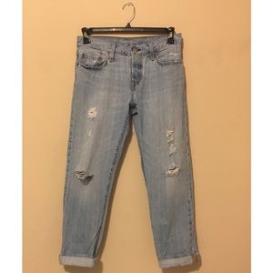 Levi’s Ripped Boyfriend Jeans